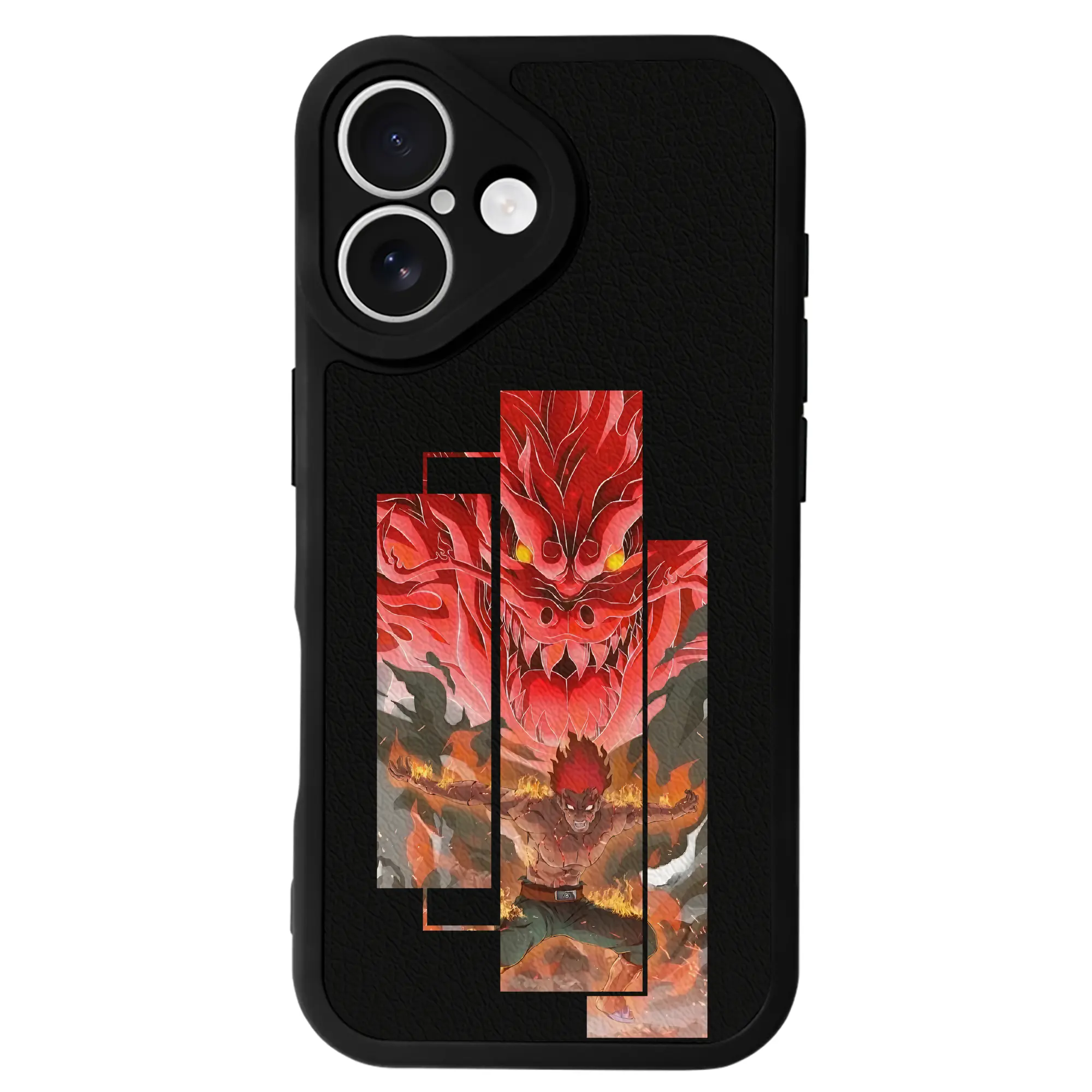 ナルト グッズ マイト・ガイ - IPhone 16シリーズ対応 ・ シリコンスマホケース ・ レザー調 ・ 高精度フィット ・ 耐衝撃 ・ ワイヤレス充電対応 ・ 精密カット